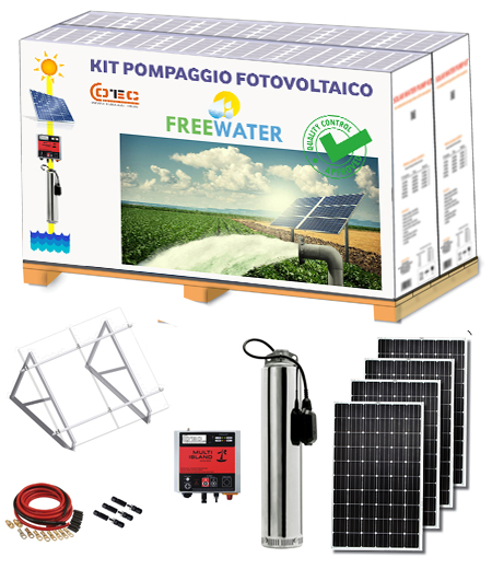 Kit Pompa Pozzo 80 mt. ad energia solare diretta 1600 L/H – GDF Energy